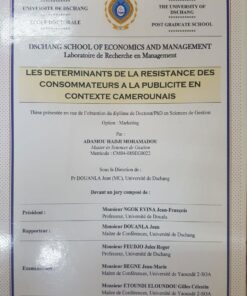 Buy Degree From Université de Dschang