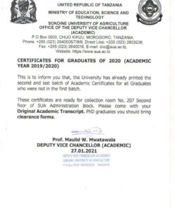 Buy Degree From the Sokoine University of Agriculture