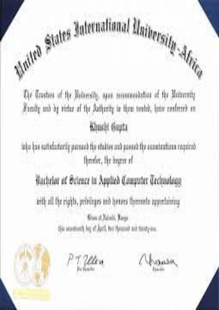 buy degree from the United States International University Africa
