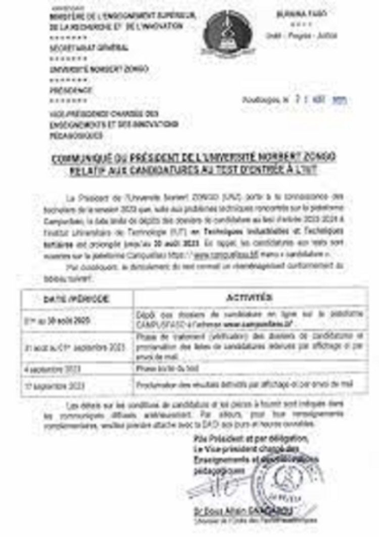 buy degree from the Université Norbert Zongo