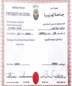 Buy college degree from the University of Gezira