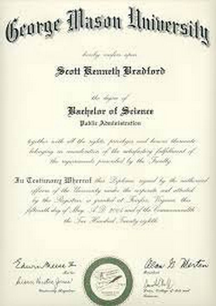 Buy college degree from The George Mason University