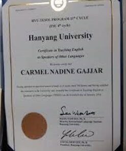 Buy college degree from the Hanyang University