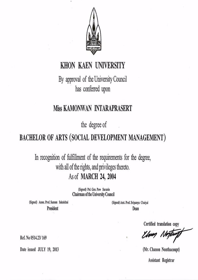 Buy college degree from the Khon Kaen University