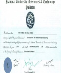 Buy college degree from the National University of Sciences and Technology
