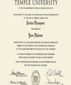 Buy college degree from The Temple University
