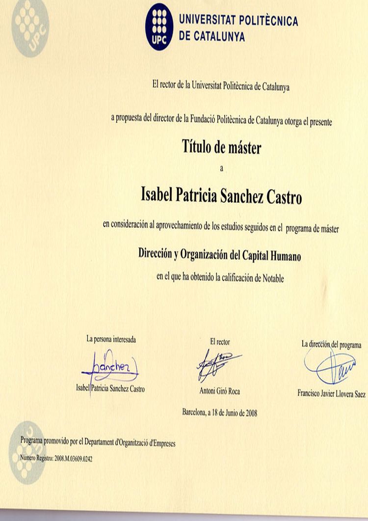Buy college degree from the Universidad Politécnica de Cataluña