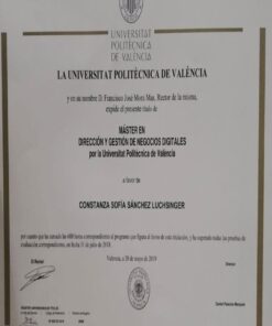 Buy college degree from the Universidad Politécnica de València