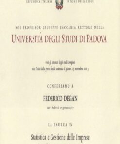 Buy college degree from the Università degli Studi di Padova