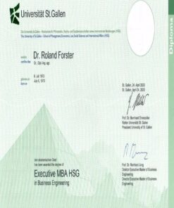 Buy college degree from the Universität St.Gallen