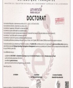 Buy college degree from The Université de Paris