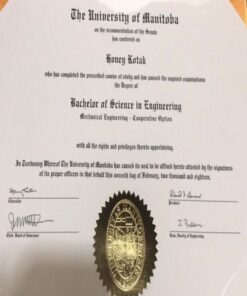 Buy college degree from The University of Manitoba