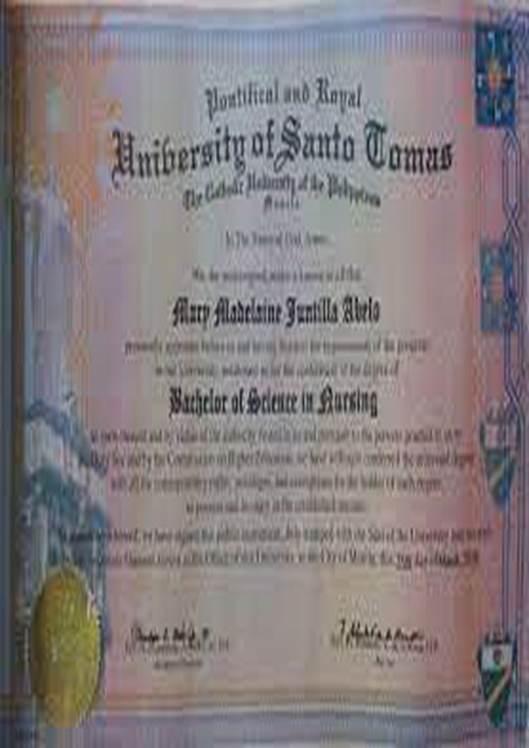 Buy college degree from the University of Santo Tomas