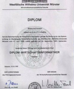 Buy college degree from the Westfälische Wilhelms-Universität Münster