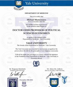 Buy college degree from The Yale University