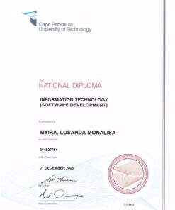 Buy college degree from The Cape Peninsula University of Technology