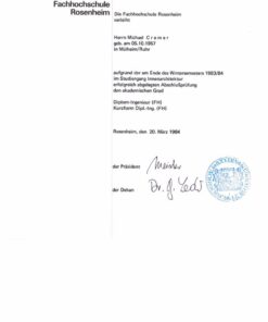 Buy college degree from The Hochschule Rosenheim