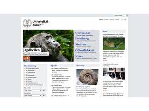 Universität Zürich's Website Screenshot