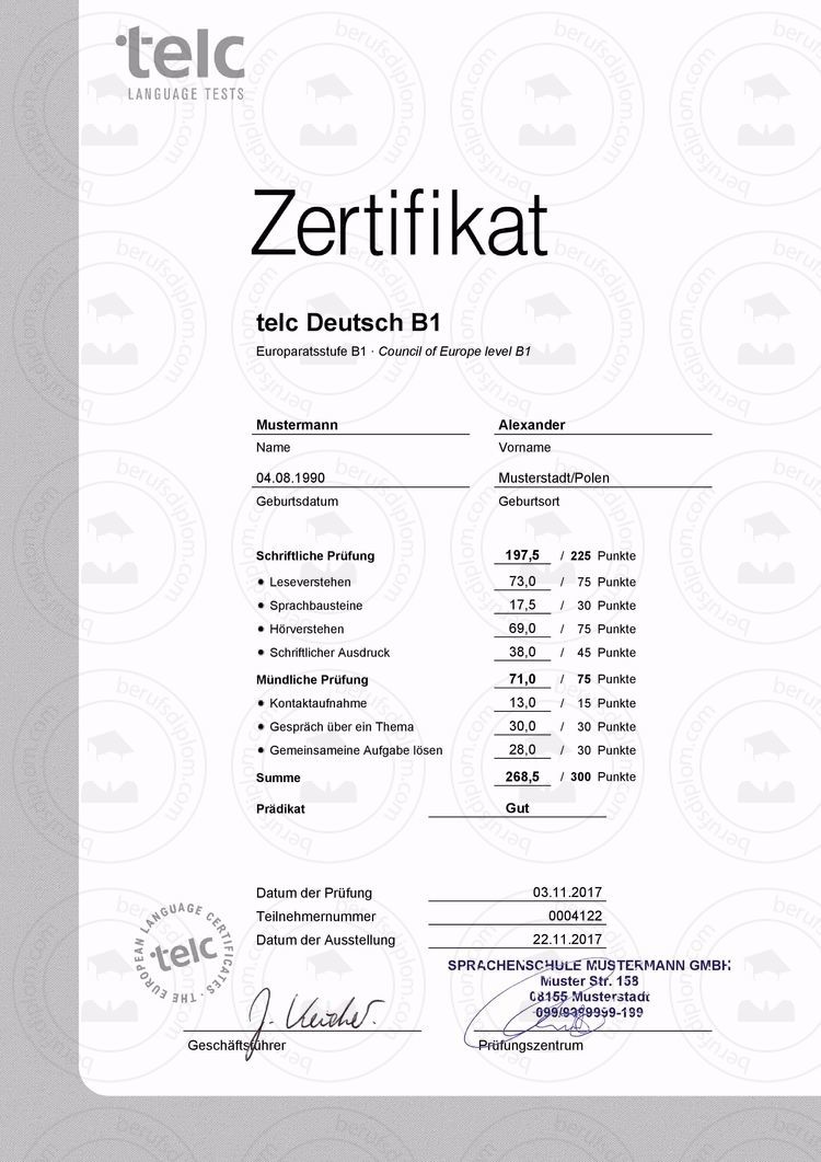 Buy German language Test Telc B1 from The Telc Institut Germany