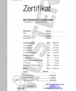 Buy German language Test Telc C1 Hochschule from The Telc Institut Germany